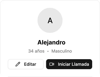 Patient profile sidebar