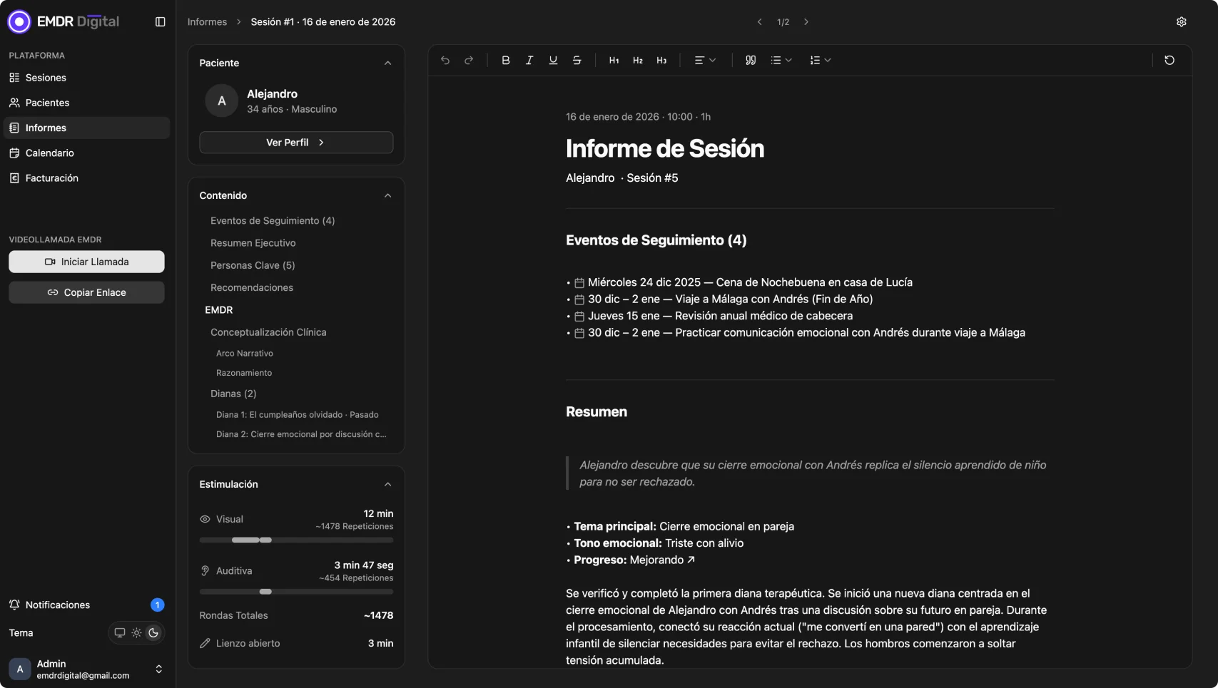 EMDR Digital interface